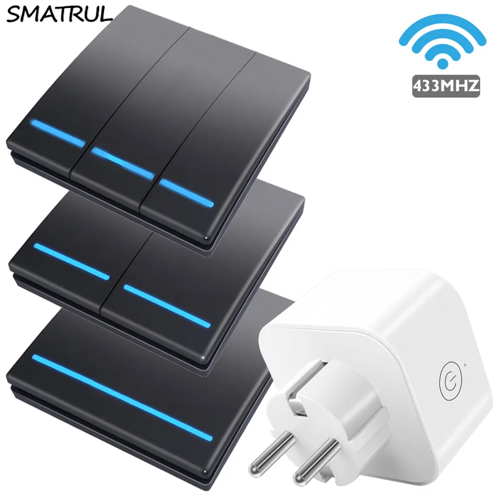 SMATRUL умный дом Беспроводной гнездо Мощность электрическая розетка в стену