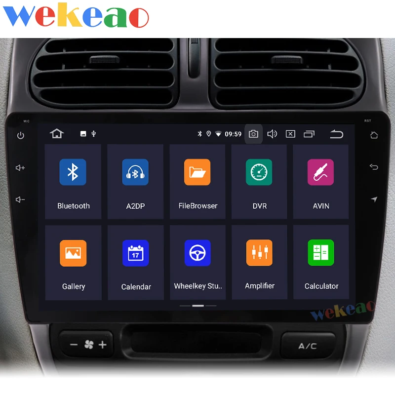 Автомагнитола Wekeao 9 дюймов 1 Din Android 0 мультимедийный Dvd-плеер для Peugeot 206