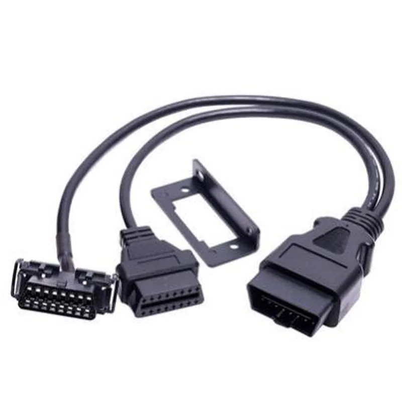 Универсальный Переходник OBDII OBD II OBD2 16 контактный штекер гнездо Y образный