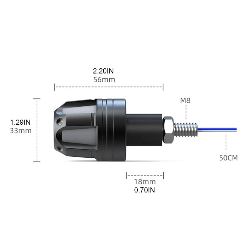 

2 Pcs Motorcycle Handlebar Grip Bar End Plugs with LED Lights Expanding Locking Durable Motorbike Riding Repair