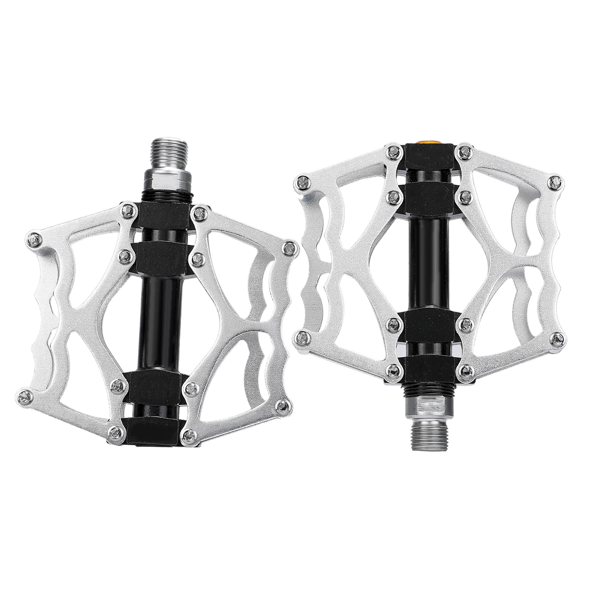 

1 Pair Aluminium Alloy Mountain Bike Road Bicycle Lightweight Pedals Replacement Aluminum Alloy Ultra-Light Hollow Pedal