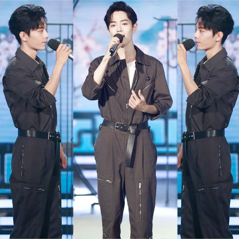 Мужской комбинезон штаны для инструментов мужские повседневные свободные