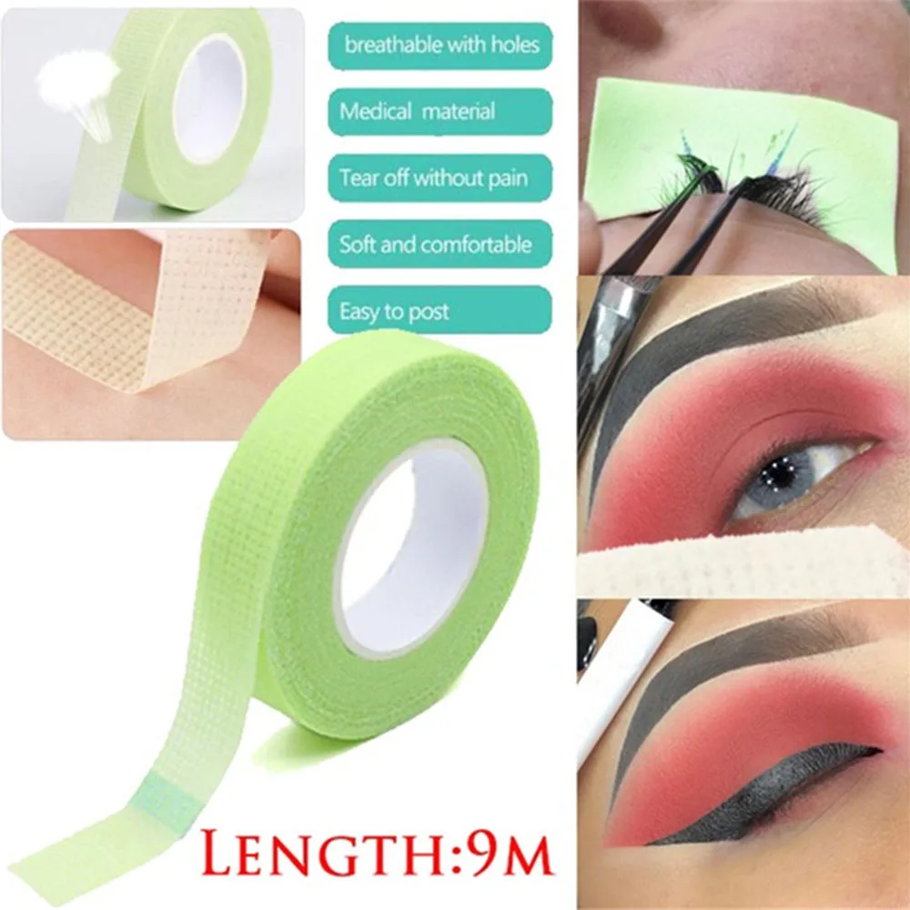 Клейкая лента для ресниц 9 м/рулон медицинская дышащая Антиаллергенная подтяжка