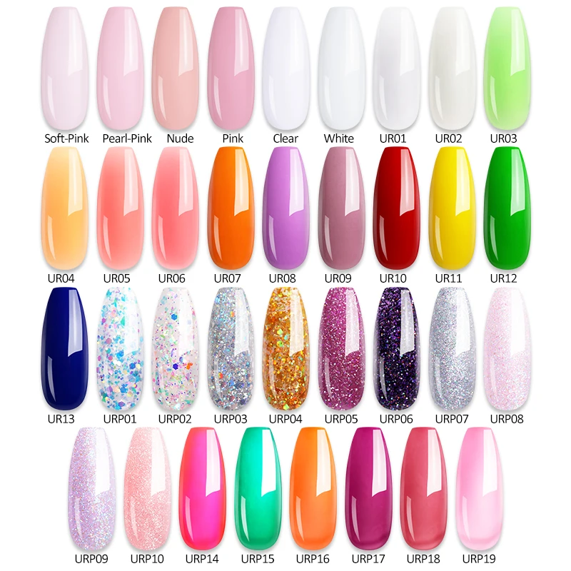 

UR SUGAR Jelly Acrylic Extension Gel For Nail Extension Tips Quick Building Glaze Glitter Colors UV Gel Form Tools for Nail Art