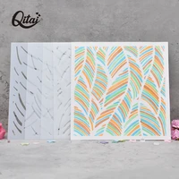 wave stripe background layering stencil qitai 4pcsset for scrapbooking decorative embossing diy paper cards cutting dies st006
