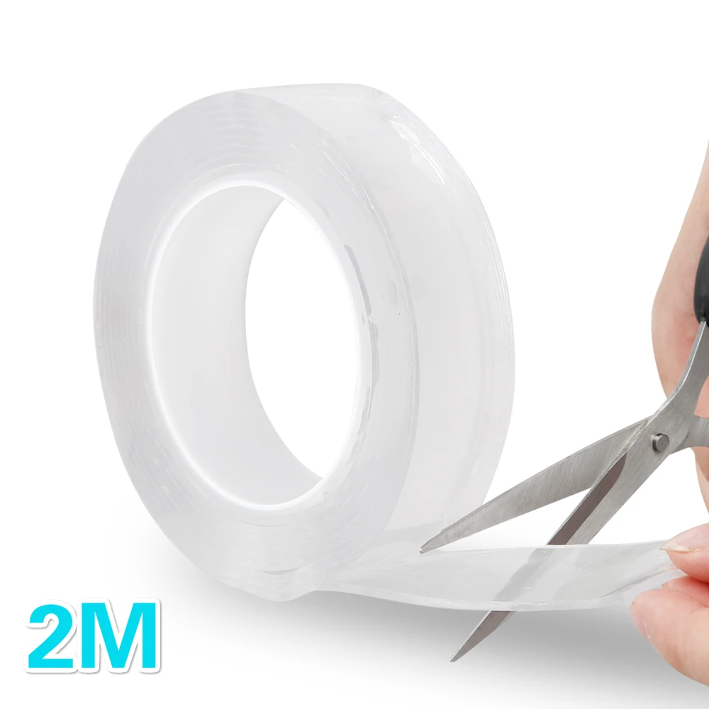 2M 1/2/3/5m Многофункциональный Водонепроницаемый Nano, Не оставляющий следов надежный дизайн лента-липучка «Magic Tape» анти-слип фиксированной скотч суперпрочный Многоразовые моющиеся лента - Цвет: 2M