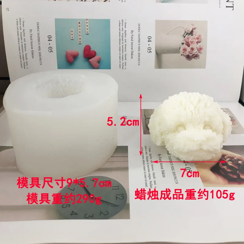 

3D Teddy Mold Ice Cube Silicone Molds Craft Soap DIY Chocolate Candy Dough Mold for Making Fondant Cake Cupcake Decoration