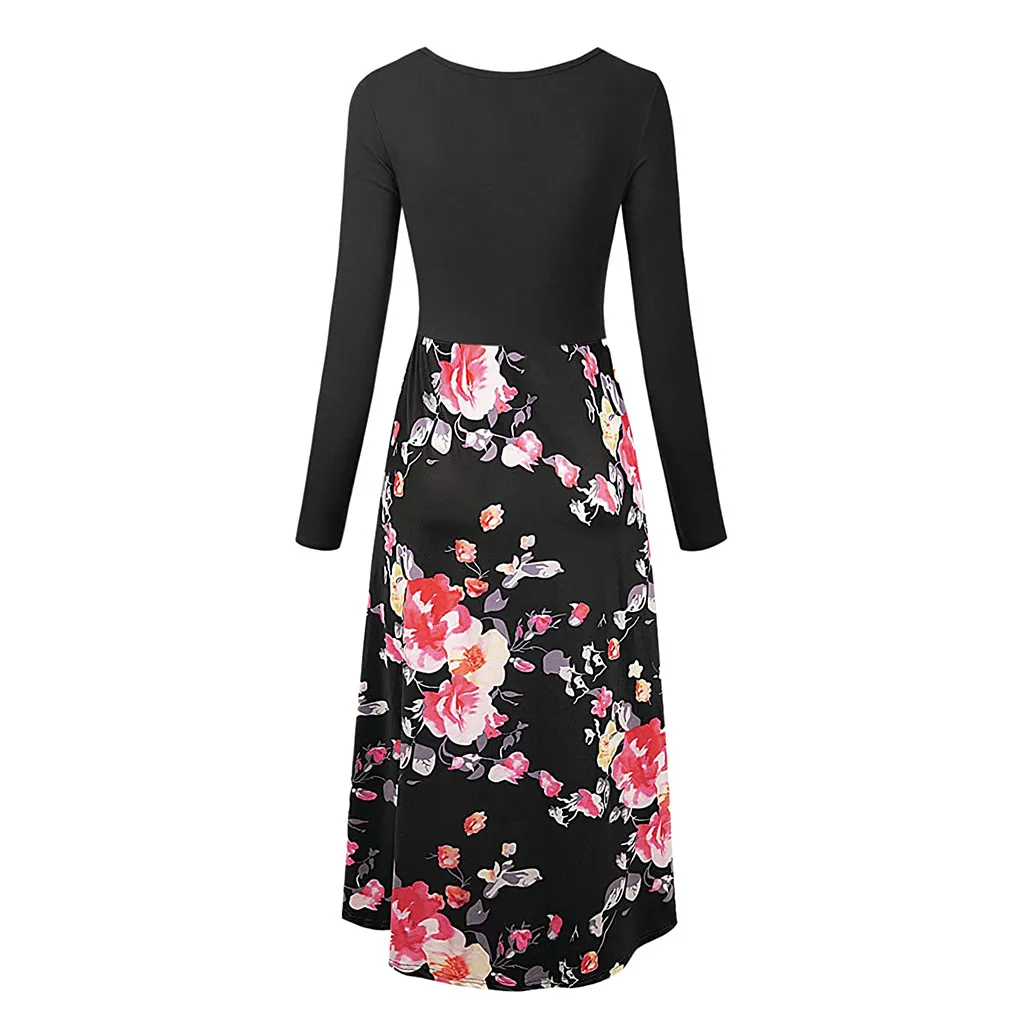 Платья для беременных с цветочным принтом кормления платье Одежда зимнее 19