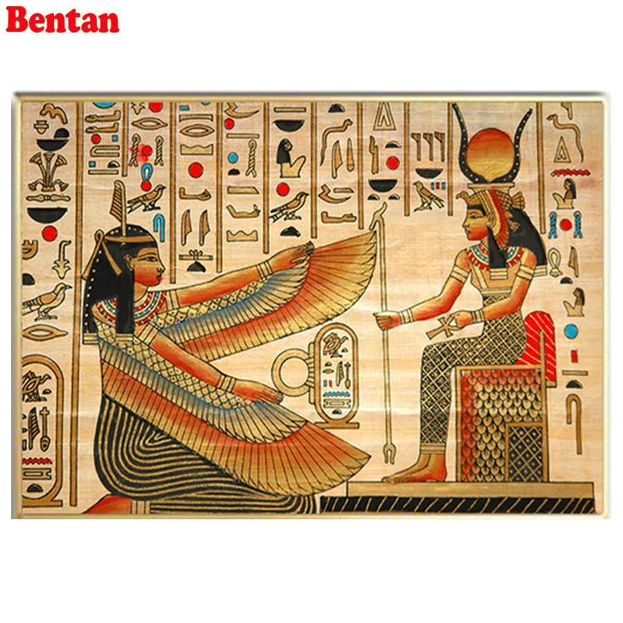 Полная квадратная 5D алмазная живопись с элементами древнего египетского