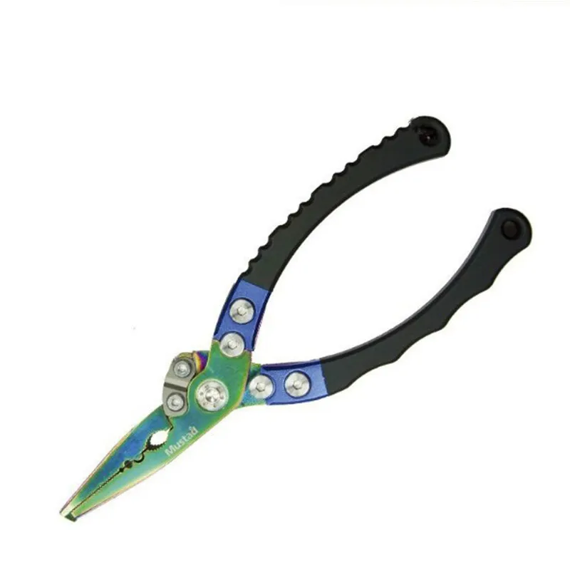 Mustad Lure Piler Multifunction Fishing Piler Scissors Durable Wire Cutter Pliers Fishing Lures Clamp Fish Crimping Tool Pesca