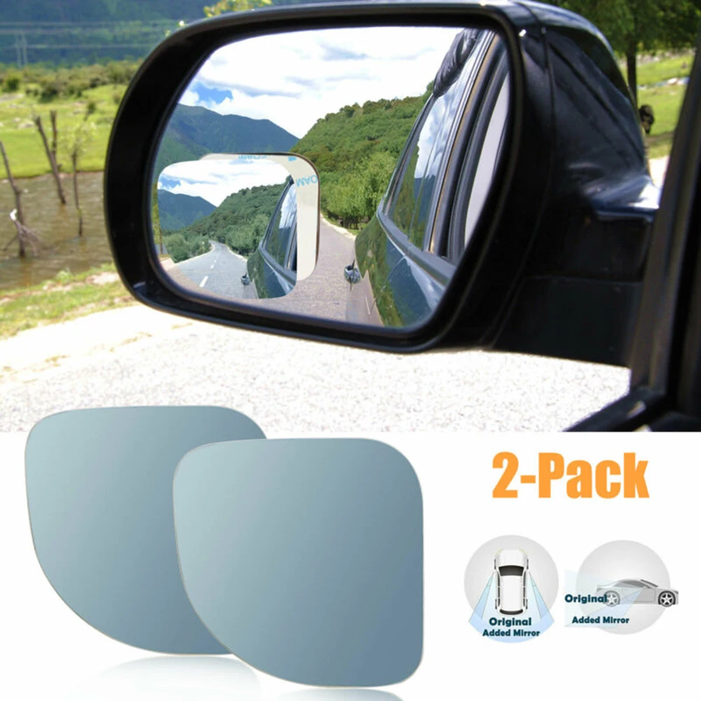 2pcs Universal Car Accessories Auto 360 Wide Angle Adjustable Convex Rear Side View Blind Spot Mirror IP65 Water Proof | Автомобили и