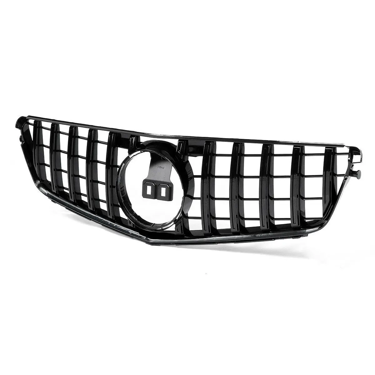 Гоночный гриль для Mercedes Benz C Class W204 2008 2013 GT R Style C180 C200 Черный Сменный комплект