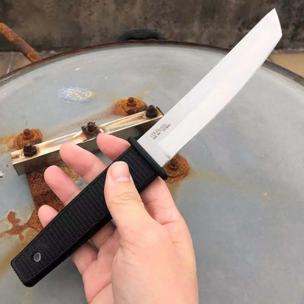 

New Tanto Hunting Knife Diving Tactical Fixed Blade Knives Cold Stainless Steel Kobun Blade ABS Sheath EDC Tools Gift Box