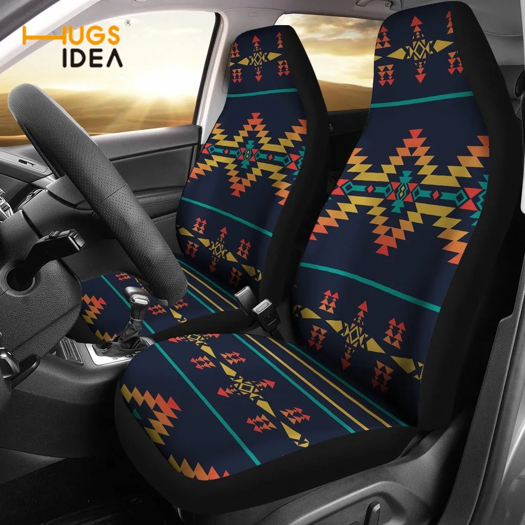 

HUGSIDEA Southwest American Design Themed Auto Seat Cushion Pad Soft Cozy Vehicle Seat Covers Seat Protector for Most Cars