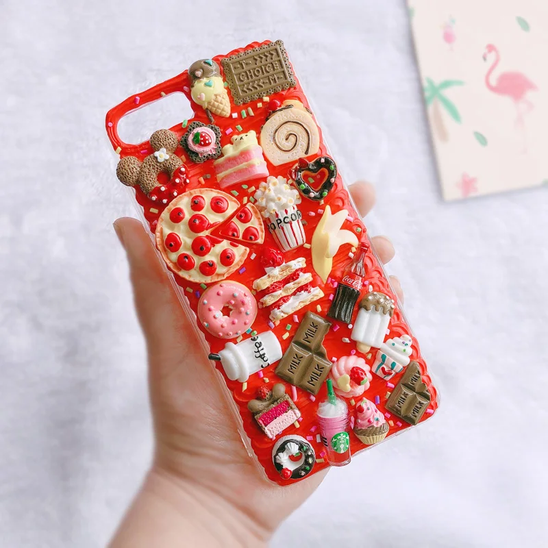 Для iPhone11/12 pro max чехол 3D для телефона сделай сам ip 6s 7/8plus ручной работы кремово