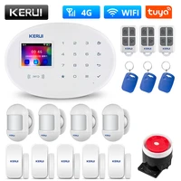 kerui w20 wifi gsm 4g alarm system 433mhz home security tuya smart android ios phone app 8 language switch anti theft alarm kit