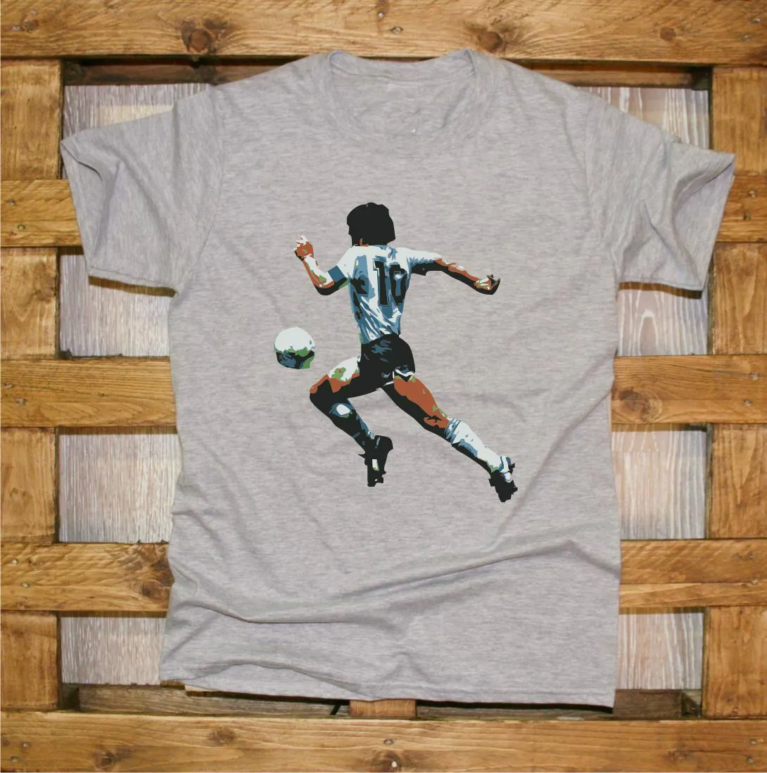 Maradona World football T Shirtt Hand of God La Mano De Dios|Мужские футболки| |