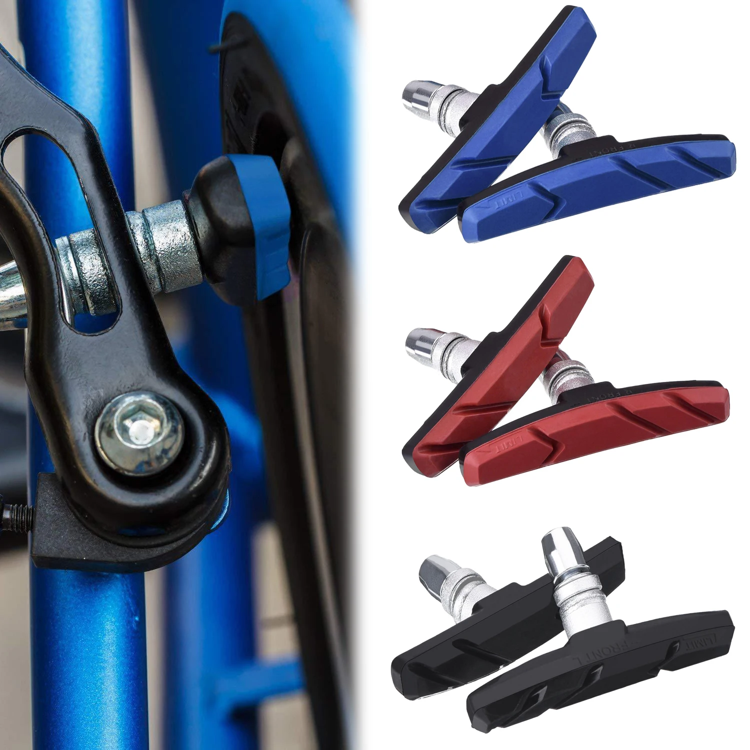 

Bike V Type Silent Brake Pads Wearable High quality rubber BMX Road MTB mountain Bike Bicycle Part Accessories Cycling Equipment