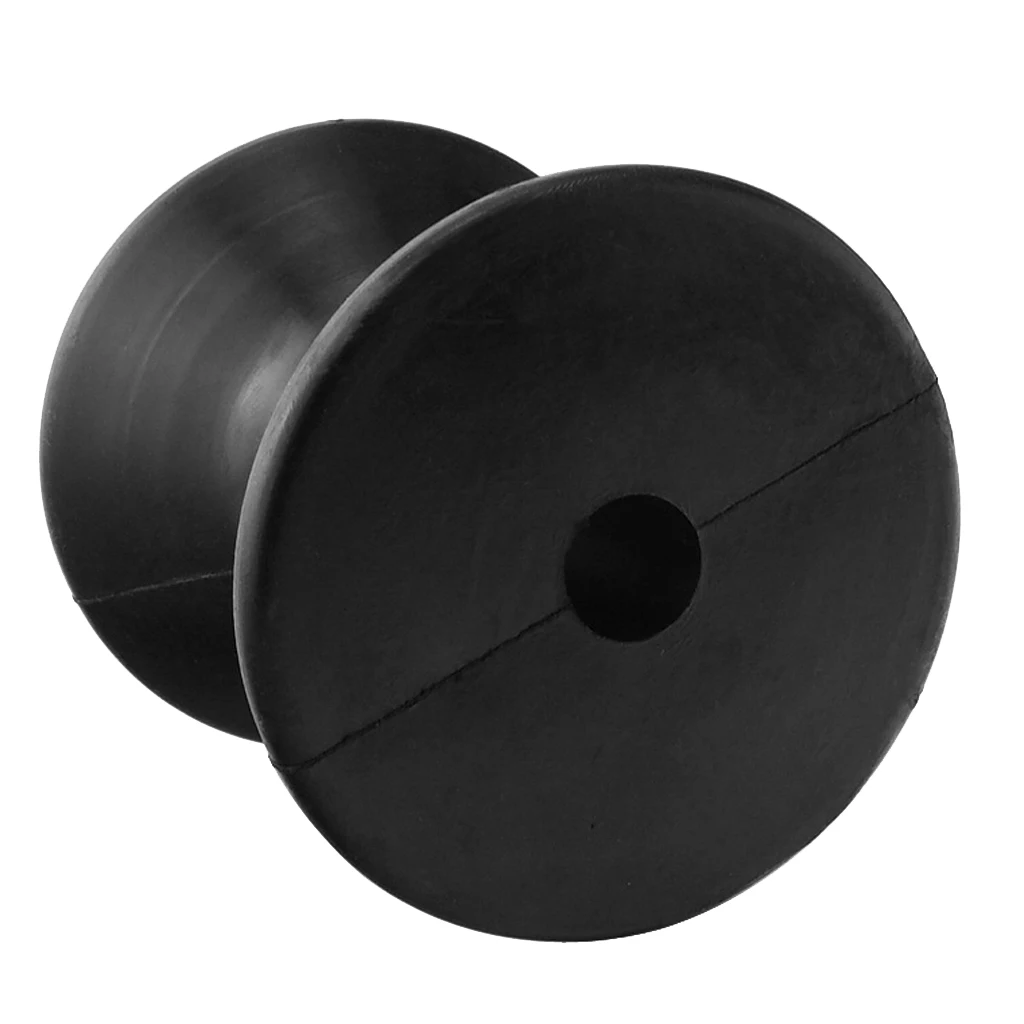 

Black 3 Inch Universal Boat Trailer Roller Rubber Shaft Keel Heavy Duty