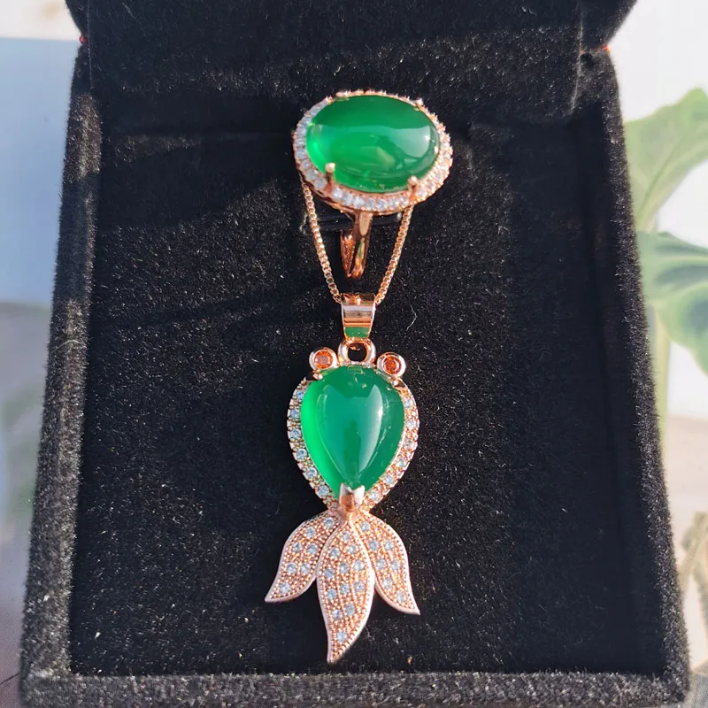 Женский комплект ювелирных изделий Jadery ожерелье/кольцо из розового золота 925