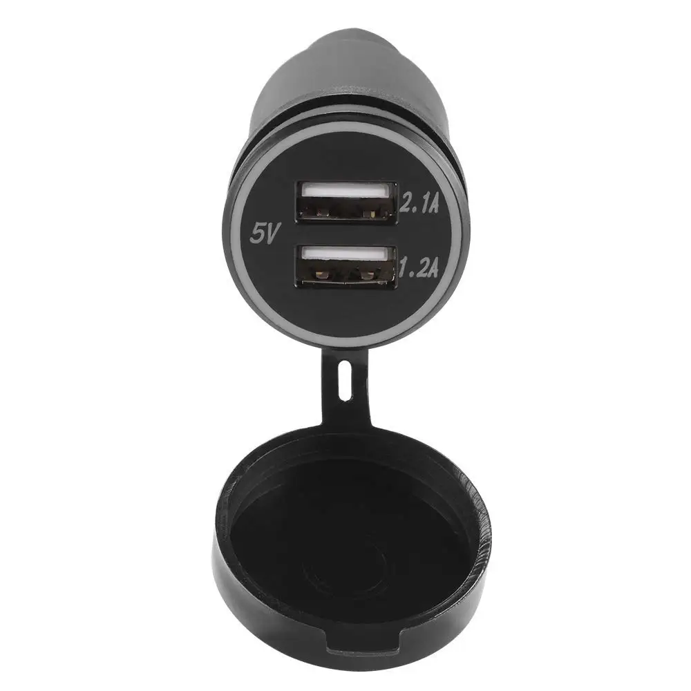 Вращающийся Регулируемый 5 в 3 А двойной USB адаптер питания Штепсель для Мотоцикла