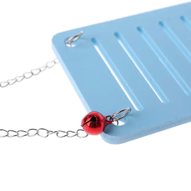 Деревянный подвесной попугай хомяк качающийся колокол клетка игрушка длина