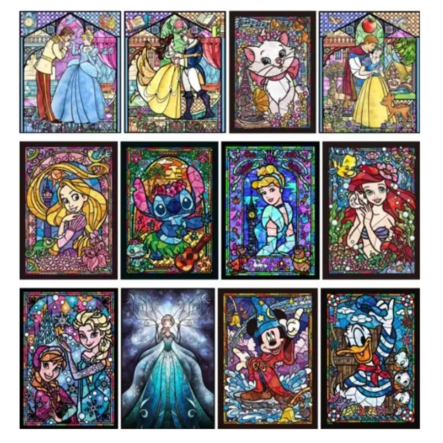 

Disney DIY Mickey Diamond painting Cartoon Princess Drill Rhinestone cross stitch kits handmade embroider Crafts for child