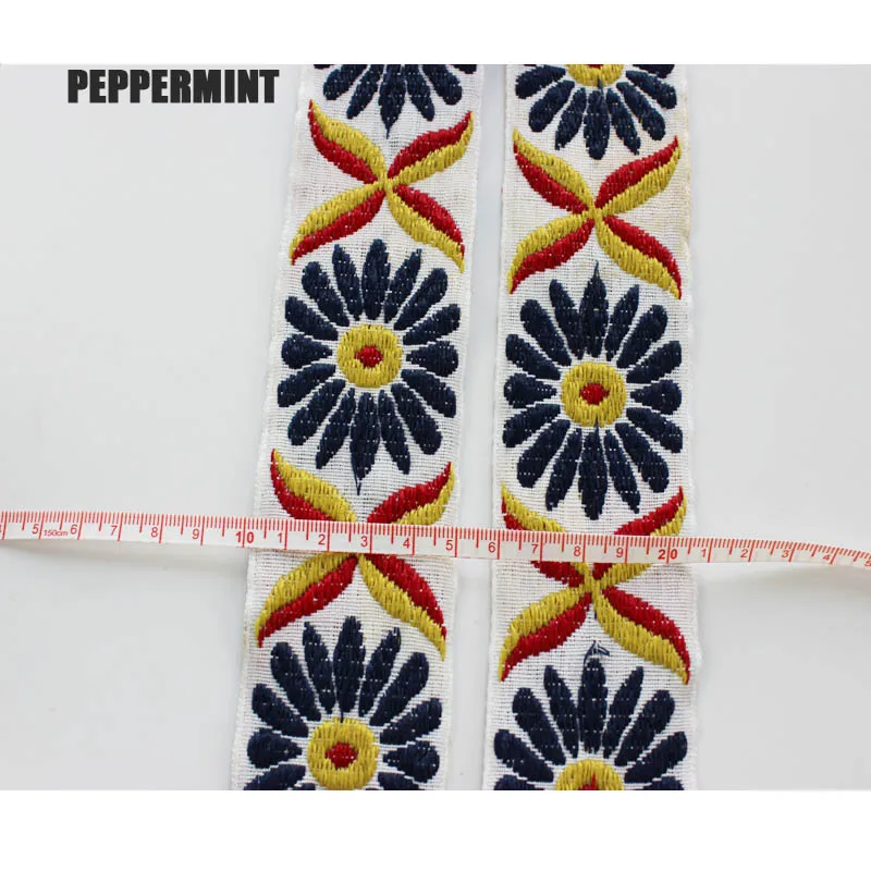 1 ярд 5 см винтажная искусственная Цветочная вышивка кружевная отделка в стиле