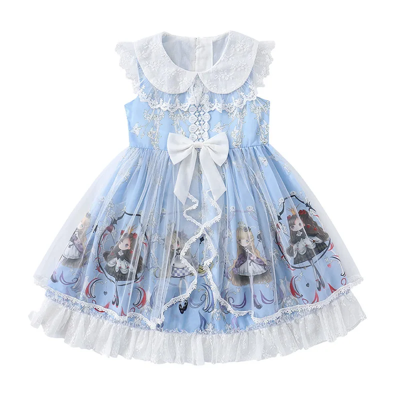 

Girls Lolita dress 2021 new summer girl net red summer dress children's dress western princess dress