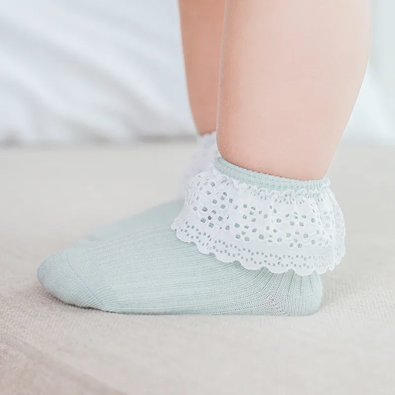Носки из чесаного хлопка для новорожденных дышащие свободные и нескользящие