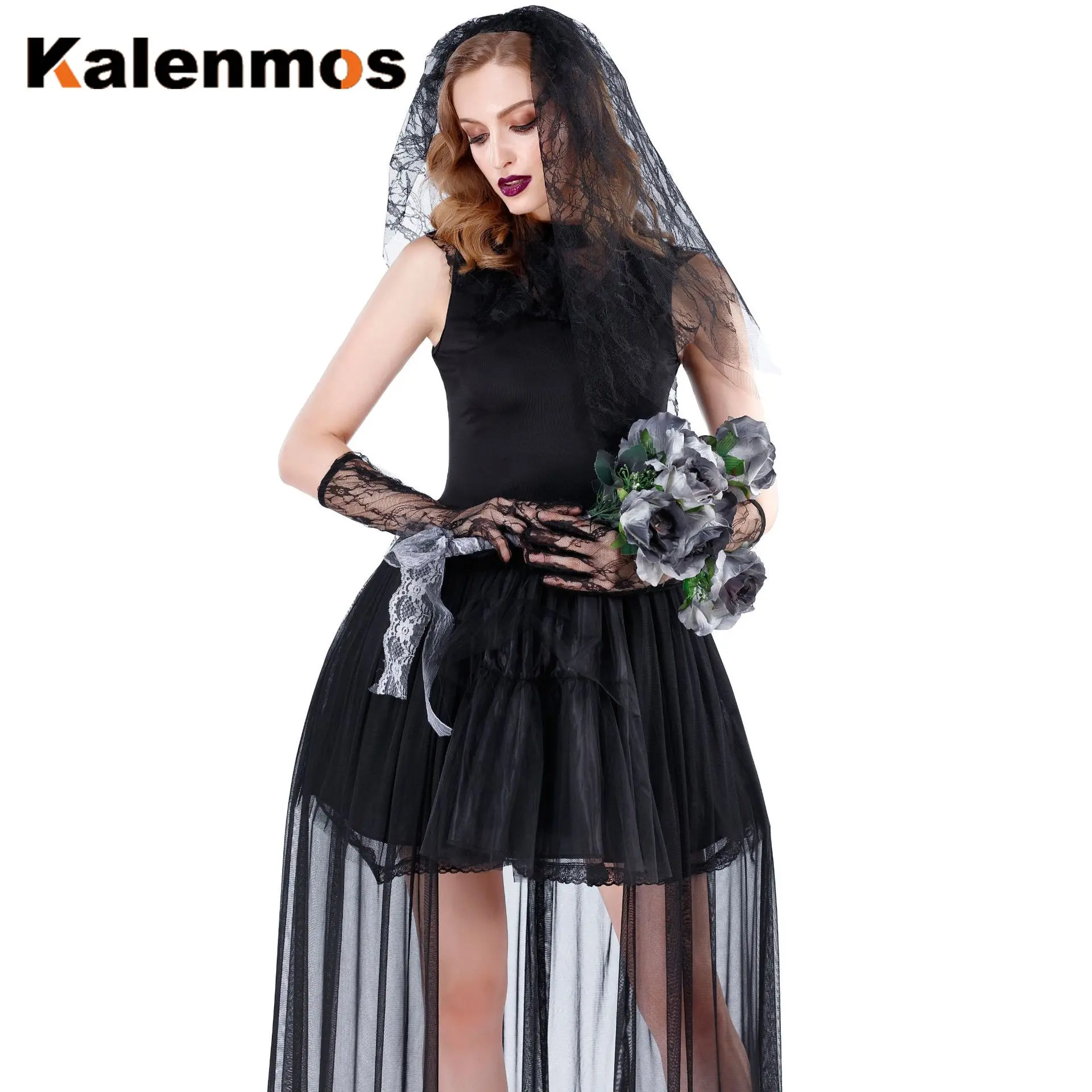 Костюм на Хэллоуин женское платье косплей Ужасный Призрак сетка трапециевидные