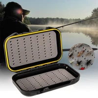 fly fishing box portable waterproof fly fishing lure bait trout flies plastic storage box case fishing tools