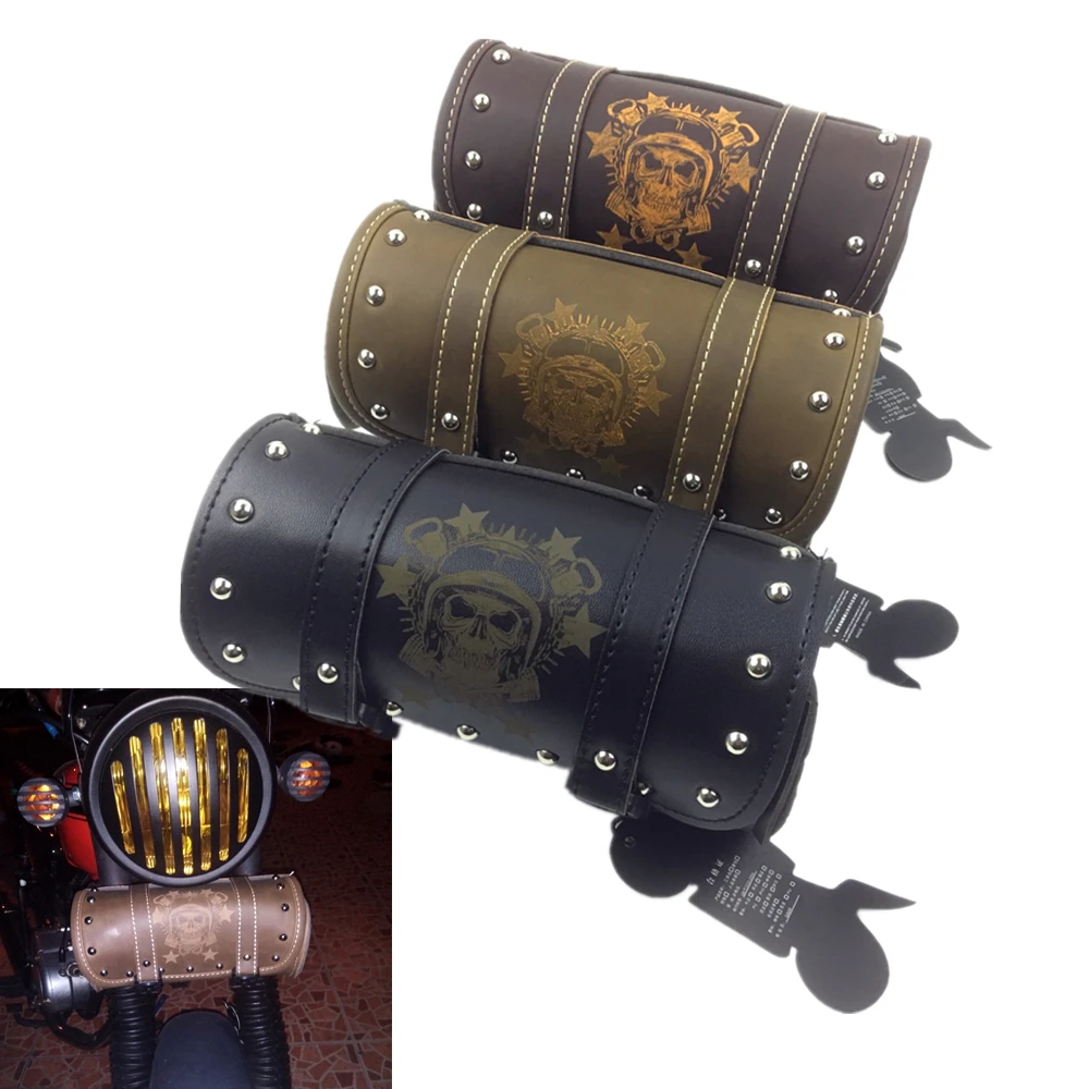 Седельная сумка для мотоцикла из искусственной кожи инструментов багаж Harley Chopper