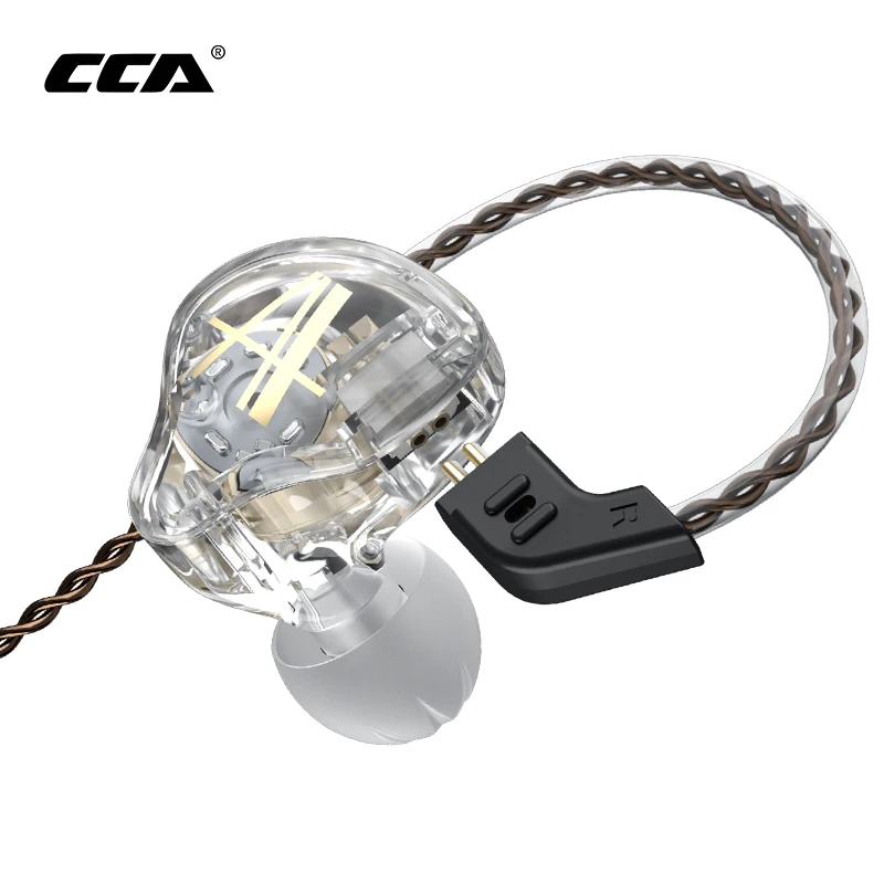 Внутриканальные наушники CCA CA2 1DD проводные Hi-Fi с тяжелыми басами со съемным