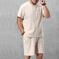 mens clothing large size tracksuit 8xl 9xl linen short t shirt summer suit plus size clothing track suit 5xl cotton husband set