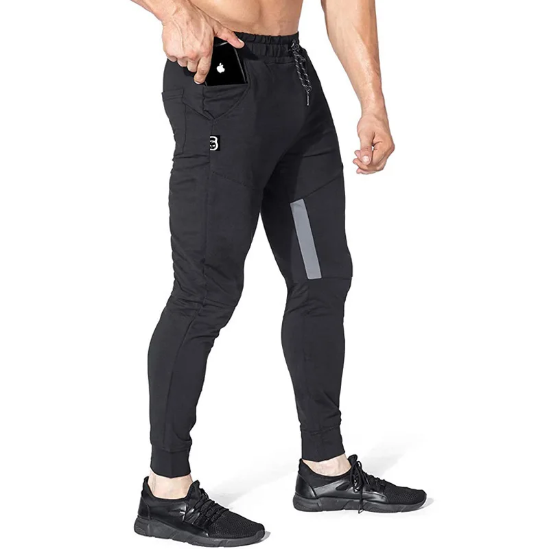 Брюки мужские спортивные для бега, брендовые штаны для бега, облегающие тренировочные штаны для фитнеса и бодибилдинга