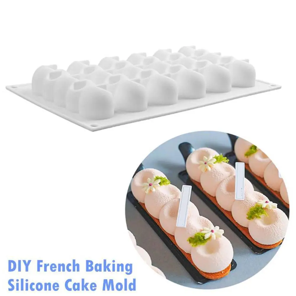 6 пустотелых вогнутых шариков форма Гусеницы силиконовая для торта палочка