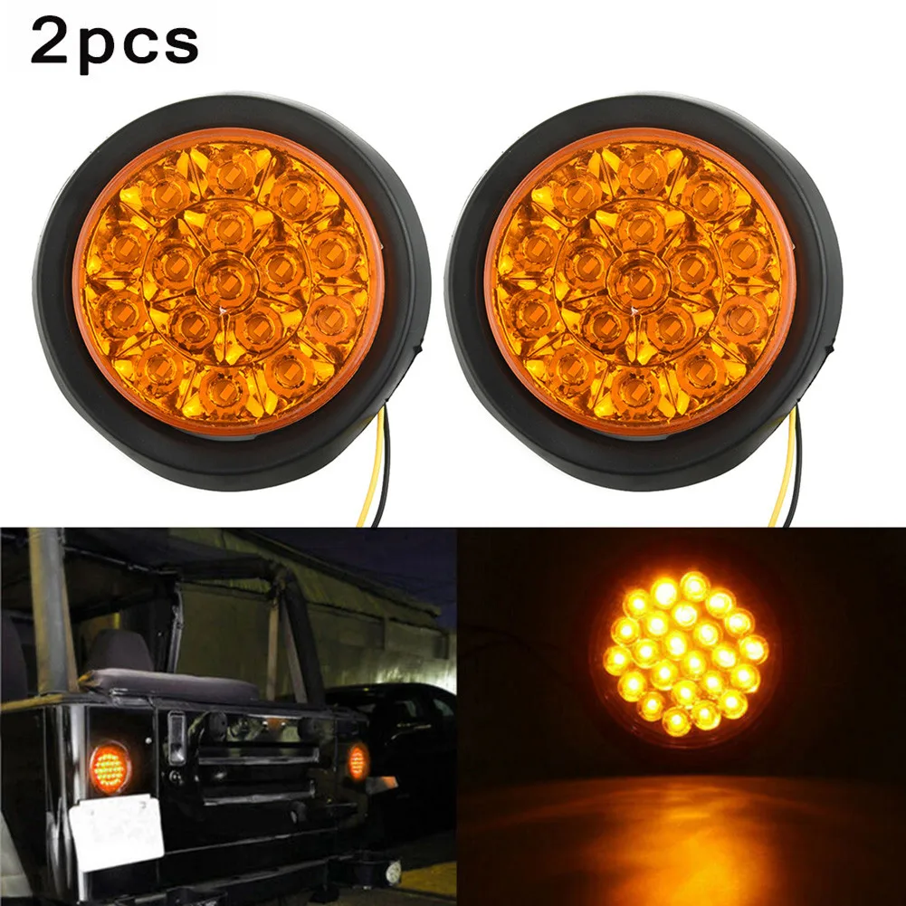 

Turn Tail Turn Signal Light 24-LED Warning light 2pcs 4in Lamp Signal light Stop Tail