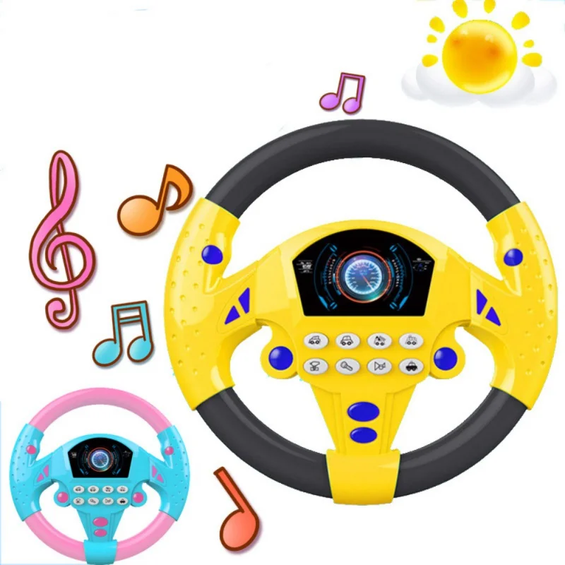 

Детские игрушки-Кляпы, Новые Детские интерактивные игрушки, детский руль со звуковым симулятором, игрушки для вождения автомобиля