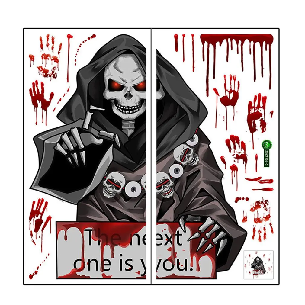 

Wall Stickers Halloween Wizard Handprint Decorative Wall Stickers Living Room Bedroom Background Wall Creative Wall Stickers