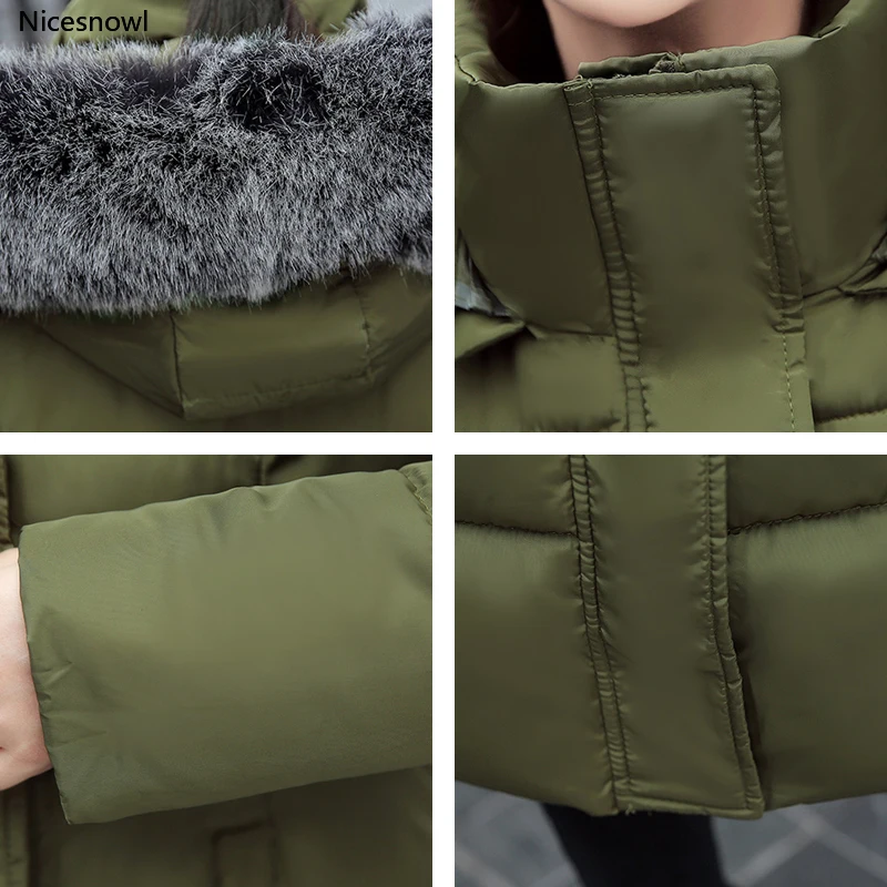 

2020 Winter Down Jacket For Women Hooded With Fur Collar X-long Plus Size Slim Female Puffer Jacket Casual Thick Solid Down Coat