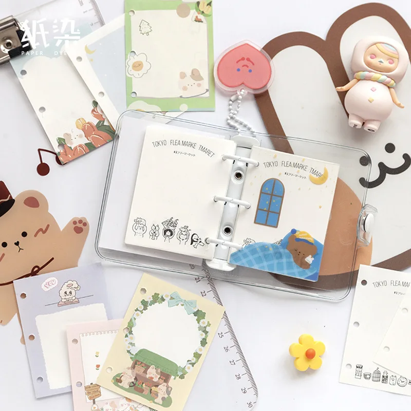 40 листов Токийский продуктовый магазин мини книга с 3 отверстиями дневник