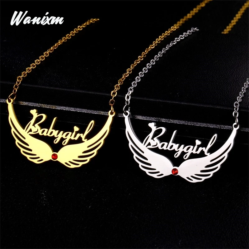 Индивидуальное ожерелье с именем персонализированный золотистый чокер Babygirl из