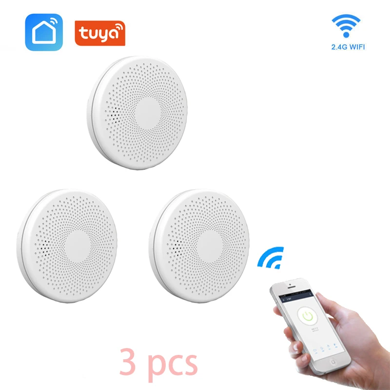 

Смарт-детектор дыма с Wi-Fi и управлением через приложение