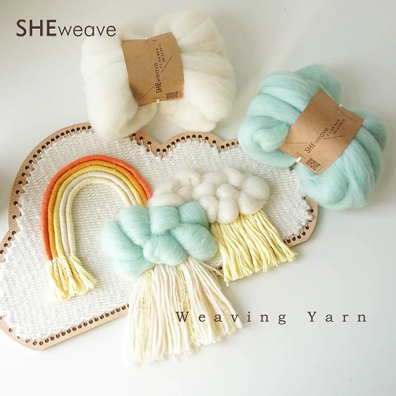 2 м/шар Шерсть ровинг шерстяная пряжа тканая для ткачества гобеленов влажного