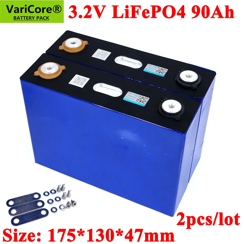 

VariCore 3.2v 90Ah LifePo4 battery lithium 270A 3C high drain for diy 12V 24V Solar Inverter Electric Vehicle coach golf cart