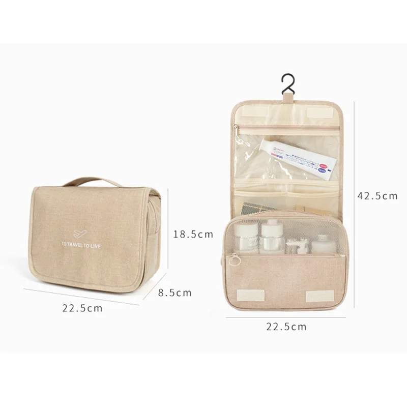 

Travel Cosmetic Storage Bag Toiletries Organizer with Hook Waterproof Women Makeup Bags Multifunction Bathroom Wash Package