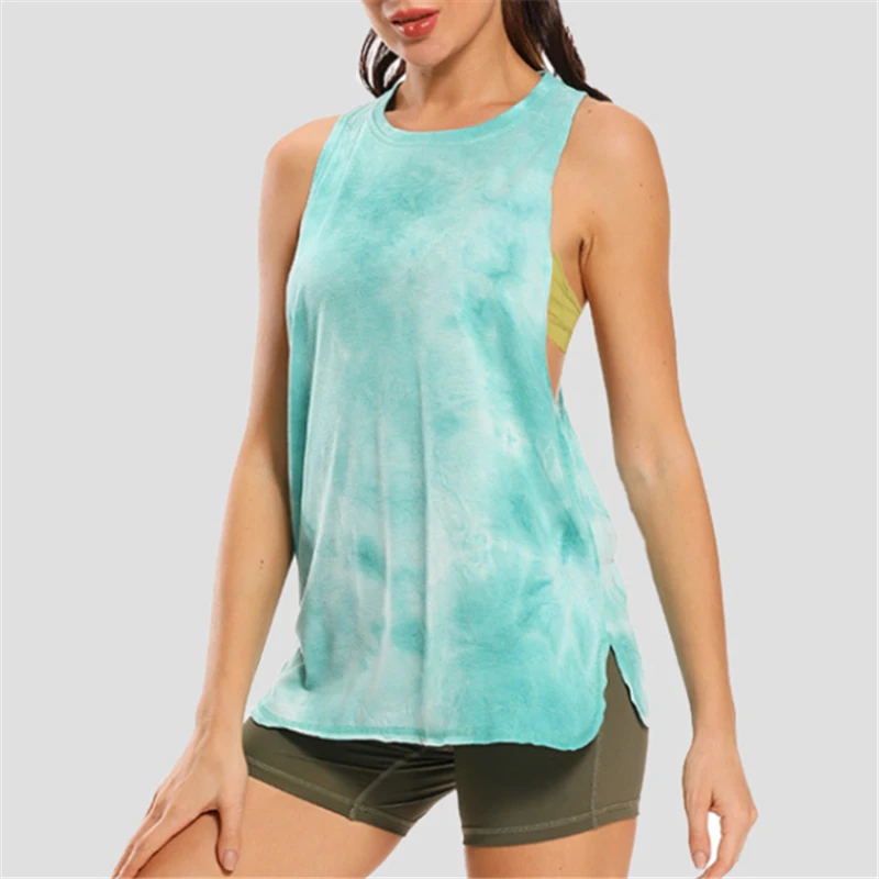 Жилет для бега и йоги с принтом спортивная одежда тренировок бюстгальтер без