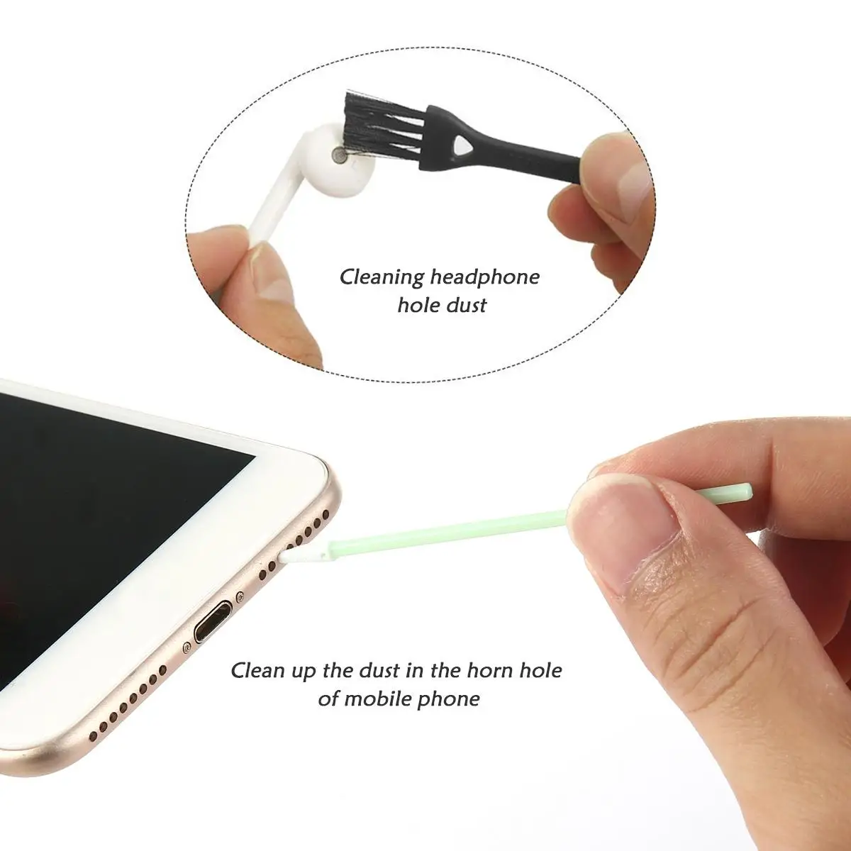 34 шт./компл. чехол для Apple Airpod 2 хлопковая одноразовая палочка чистящие щетки