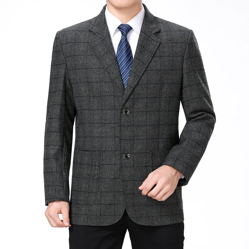 Новинка весна осень классический деловой Повседневный костюм для мужчин
